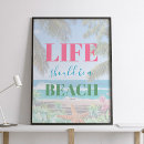 Search for life beach posters Typography