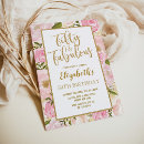 Search for pink 50th birthday invitations Feminine