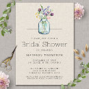Search for linen bridal shower invitations Rustic