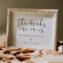 Search for funny open bar signs Drinks are on us