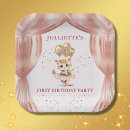 Search for girl first birthday paper plates For her