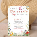 Search for a little butterfly is on her way baby shower invitations Watercolor