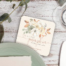 Search for white watercolor pumpkin coasters For her