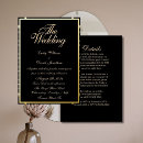 Search for golden frame wedding invitations Gold and black