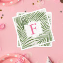 Search for pink and green monogram napkins Initial