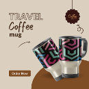 Search for geometric pattern travel mugs Colourful
