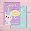 Search for llama party invitations Pastel colours