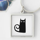 Search for black cat lovers key rings Kitty