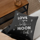 Search for love you to the moon and back cushions Typography