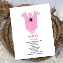 Search for nautical baby girl shower invitations Navy blue