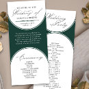 Search for emerald green wedding programmes Calligraphy