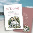 Search for elegant twin baby shower invitations Pink