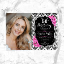 Search for pink damask invitations Feminine