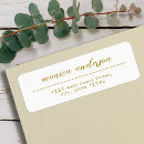 Search for script name return address labels Gold and white
