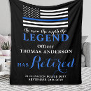 Search for retirement blankets Thin blue line