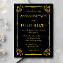 Search for great gatsby invitations Gold and black