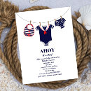 Search for suite baby shower invitations Sailor suit