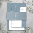 Search for dusty blue invitation belly bands Simple