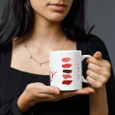 Search for red lipstick prints mugs Makeup artist