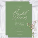 Search for green bridal shower invitations Classic