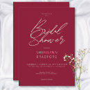 Search for burgundy red bridal shower invitations Classic