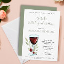 Search for wine 50th birthday invitations Floral