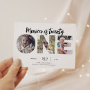 Search for 21st birthday invitations Black and white