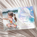 Search for mermaid tail birthday invitations Whimsical