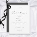 Search for black and white bridal shower invitations Minimalist