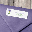 Search for pansies return address labels Violet