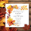 Search for leaf thanksgiving invitations Watercolor