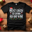 Search for christmas wine tshirts Drink all the wine