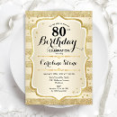 Search for 80th dinner birthday invitations For her