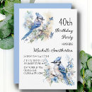 Search for blue flowers birthday invitations Butterfly