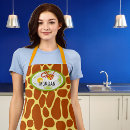 Search for funny giraffe aprons Chef