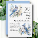 Search for blue flowers birthday invitations Butterfly