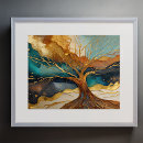 Search for abstract tree painting posters Gold