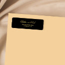 Search for black gold return address stickers Script