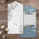 Search for blue daisy invitations Watercolor