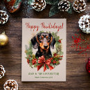 Search for weiner dog christmas cards Doxie
