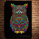 Search for owl drawing posters Abstract