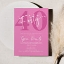 Search for girly 40th birthday invitations Adult birthday party