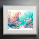 Search for blue coral art Teal