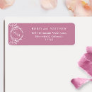 Search for monogram wreath return address labels Pink