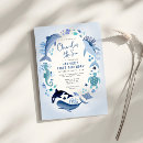 Search for shark 1st birthday invitations Ocean animals