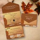 Search for autumn leaves wedding invitations Terracotta