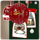 Search for reindeer with santa sleigh christmas tree decorations Snowflakes