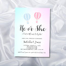 Search for pink blue balloon gender reveal invitations Cute