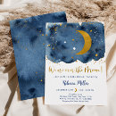 Search for galaxy baby shower invitations Moon and stars