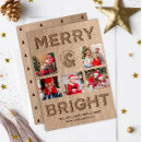 Search for rustic christmas cards Merry and bright
